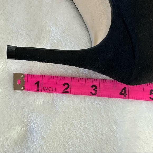 Melrose & Market Women's 8 Thigh High Faux Suede Heeled Boots Blk Sleek Evening - Picture 7 of 9